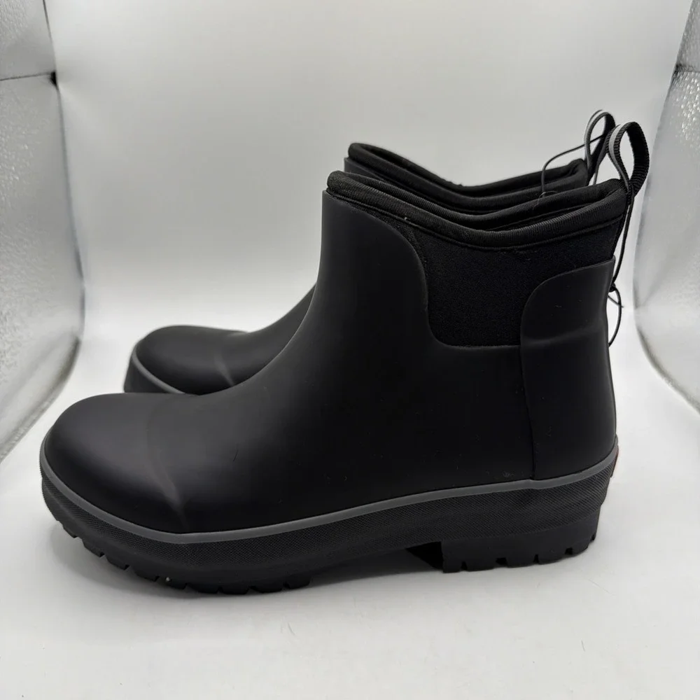 Chooka Everyday Neoprene Ankle Rain Boot Women's Black Insulated Waterproof -6